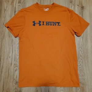 Under Armour I Hunt T-shirt Orange Loose Heat Gear Charged MD